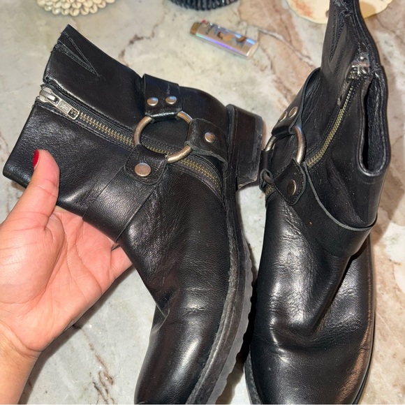 Frye Black Leather Ankle Boots - Picture 3 of 7